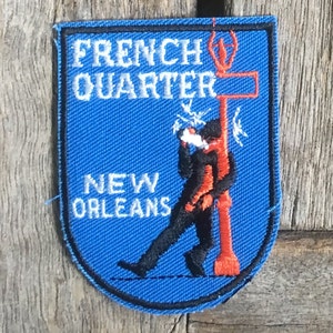 New Orleans French Quarter Souvenir Travel Patch from Voyager