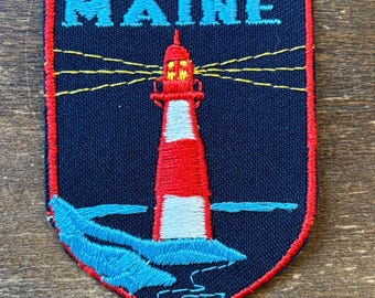 Maine Vintage Souvenir Travel Patch from Voyager