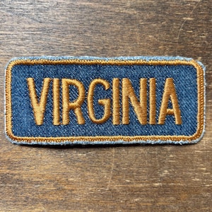 Parche de mezclilla usado vintage de Virginia