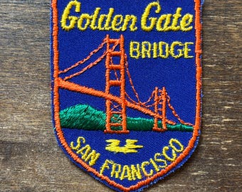 Golden Gate Bridge San Francisco Bay Vintage Souvenir Travel Patch from Voyager