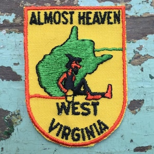 Bijna de hemel West Virginia vintage souvenir reispatch van Voyager