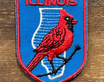 Illinois Vintage Souvenir Travel Patch from Voyager