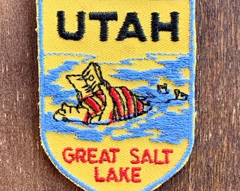 Great Salt Lake Vintage Souvenir Travel Patch from Voyager