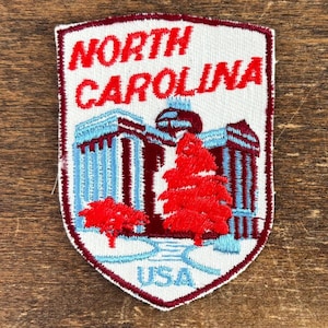 North Carolina Vintage Souvenir Travel Patch from Voyager