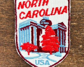 North Carolina Vintage Souvenir Travel Patch from Voyager