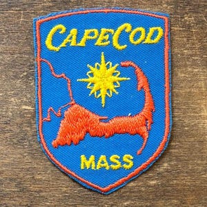 Cape Cod Massachusetts Vintage Souvenir Travel Patch from Voyager