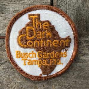The Dark Continent Busch Gardens Tampa Florida Vintage Souvenir Travel Patch