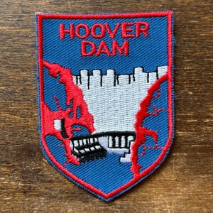 Hoover Dam Vintage Souvenir Travel Patch from Voyager