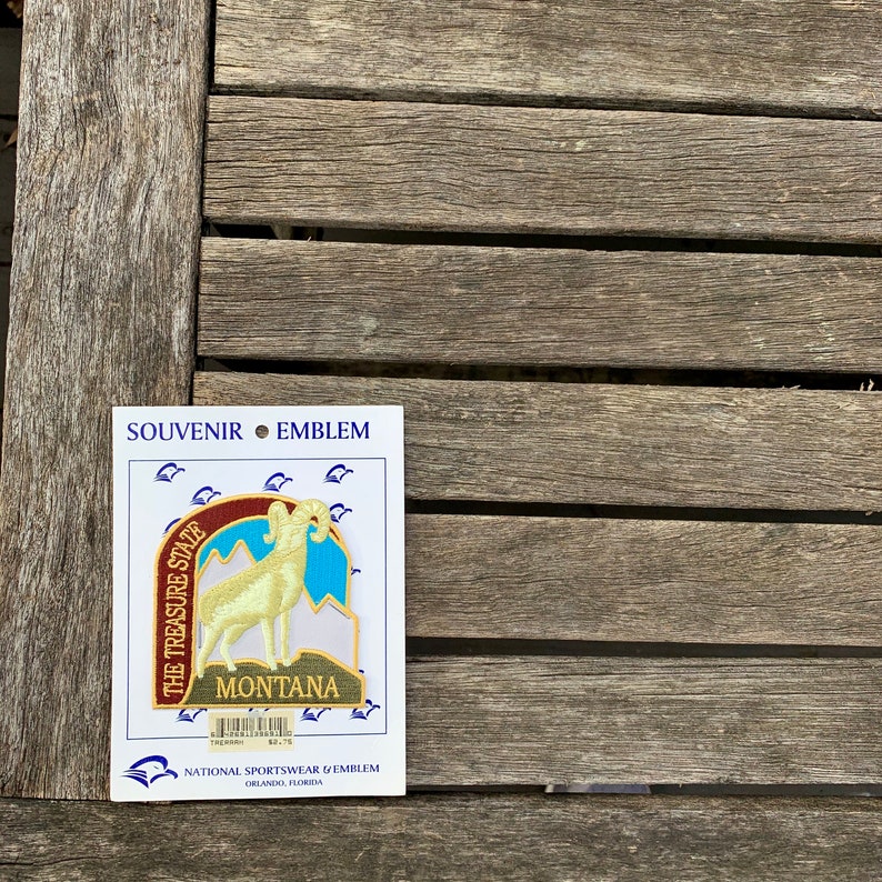 The Treasure State Vintage Souvenir Travel Patch by National Sportswear /& Emblem Montana