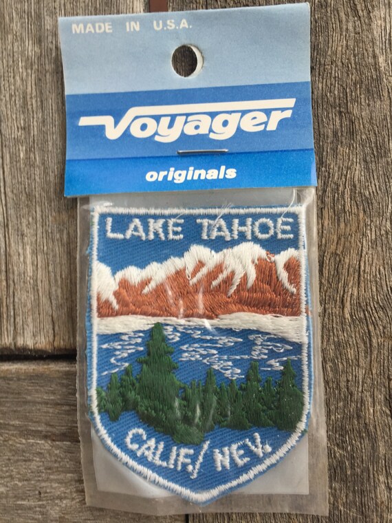 ヴィンテージ 刺繍 ワッペン 1970 1980 カリフォルニア州レイクタホ D Lake Tahoe California/nevada Vintage Travel Souvenir Patch