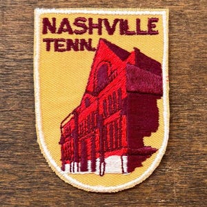 Patch de lembrança de viagem vintage de Nashville, Tennessee, da Voyager.