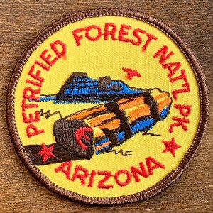 Petrified Forest National Park Arizona Vintage Souvenir Travel Patch, a Trailblazer Emblem by B&B Enterprises