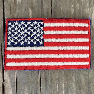 USA Flagge Vintage Souvenir Aufnäher von Voyager (1,5 x 2,5 inch)