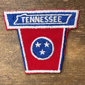 Écusson souvenir vintage en feutre rouge du Tennessee, écusson de voyage de Holm Patches