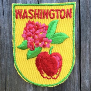 Washington State Vintage Souvenir Travel Patch from Voyager