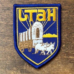 Parche de recuerdo de viaje vintage de Utah de Embroidered Emblems
