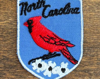 North Carolina Vintage Souvenir Travel Patch from Voyager