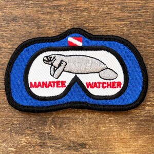 Manatee Watcher, Florida Vintage Souvenir Travel Patch