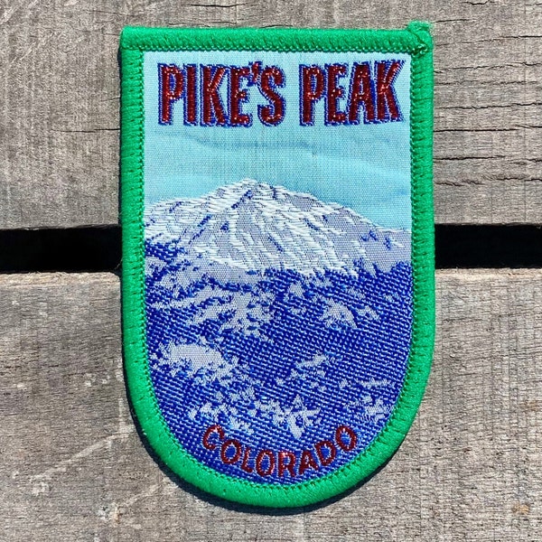 Pikes Peak Colorado Springs Vintage Souvenir Travel Patch from J. & J. Cash