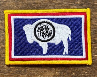 Wyoming Flag Souvenir Travel Patch