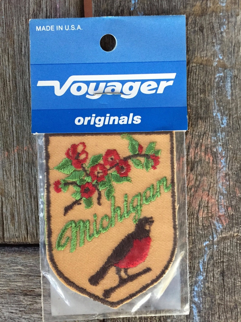 Michigan Vintage Souvenir Travel Patch by Voyager