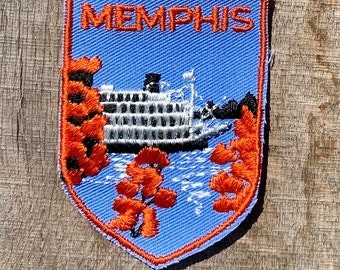 Memphis Tennessee Vintage Souvenir Travel Patch from Voyager