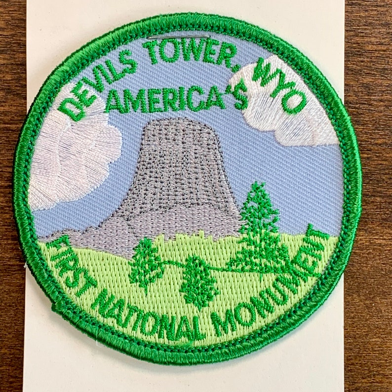 Devils Tower Wyoming Vintage Souvenir Travel Patch from Rushmore Photo and Gifts