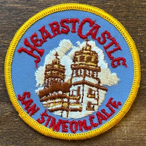 Hearst Castle, San Simeon, Kalifornia, zabytkowa pamiątkowa naszywka podróżna od Holm Patches