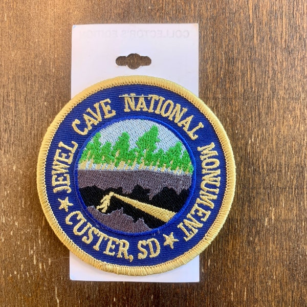 ¡ÚNICO! Jewel Cave National Monument, Custer, South Dakota Vintage Souvenir Travel Patch