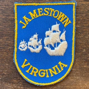 Jamestown, Virginia Vintage Souvenir Travel Patch from Voyager
