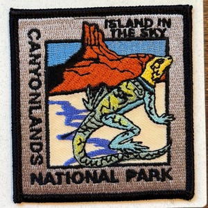 Patch de lembrança de viagem do Parque Nacional Canyonlands, Utah, Ilhas no Céu