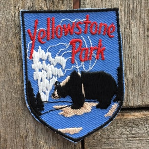 Yellowstone National Park Vintage Souvenir Travel Patch from Voyager