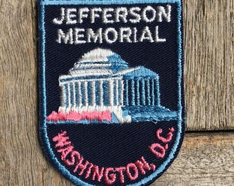 Jefferson Memorial Washington DC Vintage Souvenir Travel Patch from Voyager