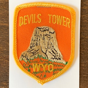Devils Tower Wyoming Vintage Souvenir Travel Patch from Rushmore Photo and Gifts
