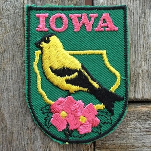 Écusson de voyage souvenir vintage Iowa de Voyager