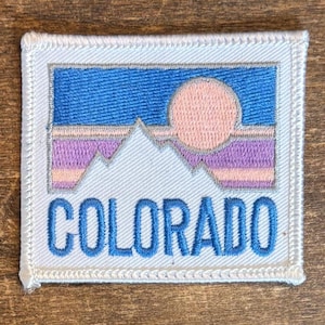 Parche de recuerdo de viaje vintage de Colorado de Mountain States Specialties