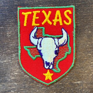 Texas Vintage Travel Souvenir Patch from Voyager