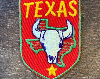 Texas Vintage Travel Souvenir Patch from Voyager