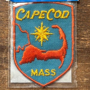 Cape Cod Massachusetts Vintage Souvenir Travel Patch from Voyager
