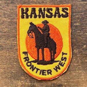Kansas Frontier West Vintage Souvenir Travel Patch from Voyager