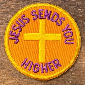 Jesus skickar dig högre vintage souvenirlapp