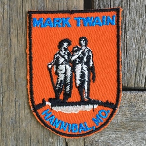 Mark Twain, Hannibal, Missouri Vintage Souvenir Travel Patch from Voyager