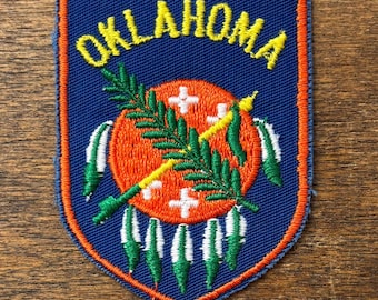 Oklahoma Vintage Souvenir Travel Patch od Voyager