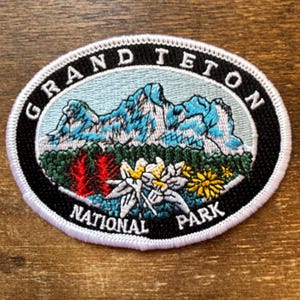 Grand Teton National Park Travel Patch: Mountain Range Souvenir