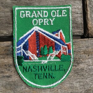 Grand Ole Opry Nashville Tennessee Vintage Souvenir Travel Patch from Voyager
