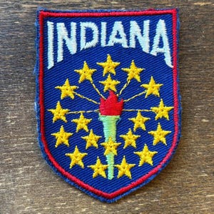 Indiana Vintage Souvenir Travel Patch from Voyager