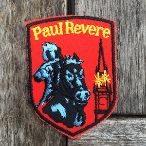 Paul Revere Old North Church Boston Massachusetts Vintage Souvenir Reise Aufnäher von Voyager