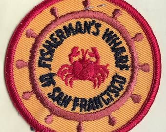 Fisherman's Wharf San Francisco Vintage Souvenir Travel Patch from Holm Patches
