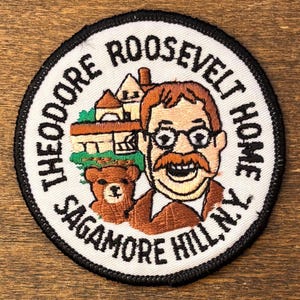 Theodore Roosevelt Home, Sagamore Hill, New York Vintage souvenirlapp