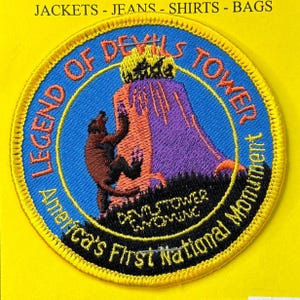 Legend of Devils Tower Wyoming Vintage Souvenir Travel Patch from IAAC